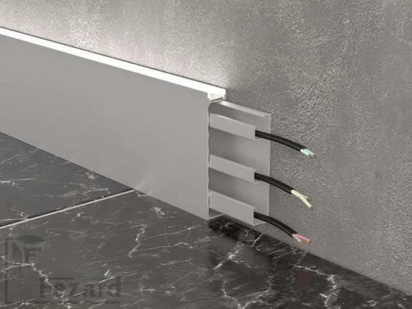 Алюминиевый плинтус Fezard Кабельный ALP-G80-LA Алюминий 80*15*2500 мм в Набережных Челнах