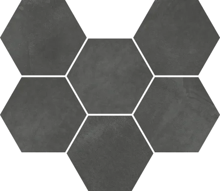 Керамогранит Italon Континуум Петрол Мозаика Гексагон (Натуральная 25х29) в Набережных Челнах