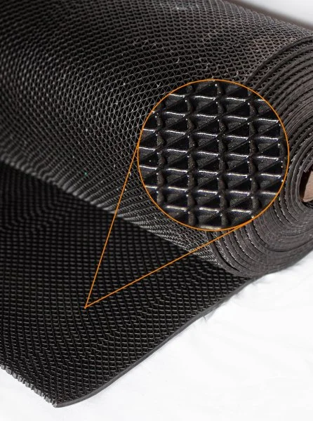 Грязезащитное рулонное покрытие ЗигЗаг Черный 5 мм (0,9 м) Китай в Набережных Челнах