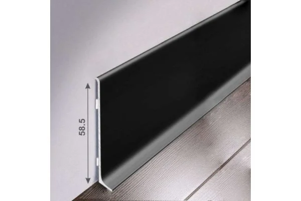 Алюминиевый плинтус Bonkeel ПЛ60 515л Черный (58,5х11,2х2500мм) в Набережных Челнах