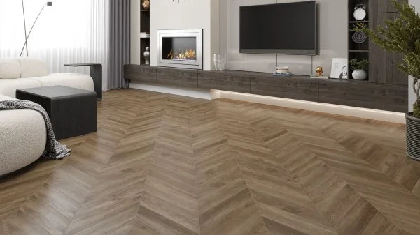 Кварц-виниловая плитка Alpine Floor Chevron Макадамия ECO 20-5 (2,5 мм. 43 класс) в Набережных Челнах