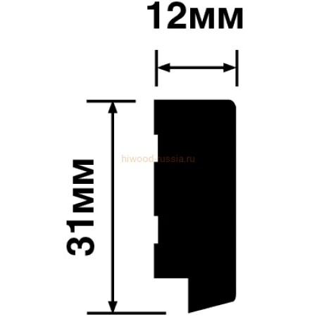 Финишный молдинг LF124B S339S левый декорированный (31х12х2700мм) в Набережных Челнах
