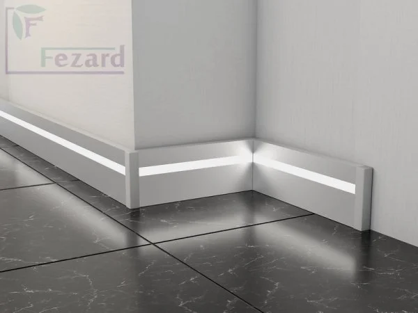 Алюминиевый плинтус Fezard Кабельный ALP-G80-LF Алюминий 80*15*2500 мм в Набережных Челнах