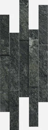 Керамогранит Italon Скайфолл Неро Брик 3D (Патинированная, 28х78) в Набережных Челнах