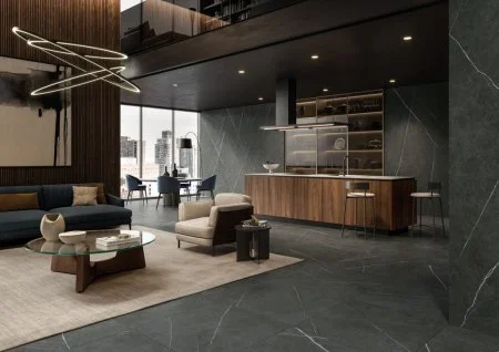 Керамогранит Italon Метрополис Империал Блэк 120х278 (Натуральная и Реттифицированная) в Набережных Челнах