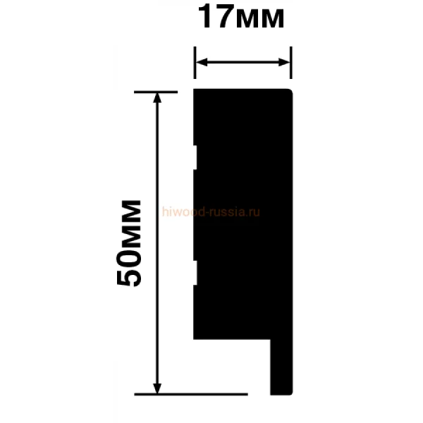 Финишный молдинг LF1 W50 (50х17х2700мм) в Набережных Челнах