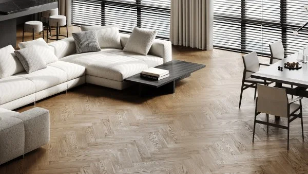 Паркетная доска Quartz Parquet Английская Ёлка Дуб Карельский 33-419 в Набережных Челнах