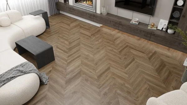 Кварц-виниловая плитка Alpine Floor Chevron Макадамия ECO 20-5 (2,5 мм. 43 класс) в Набережных Челнах