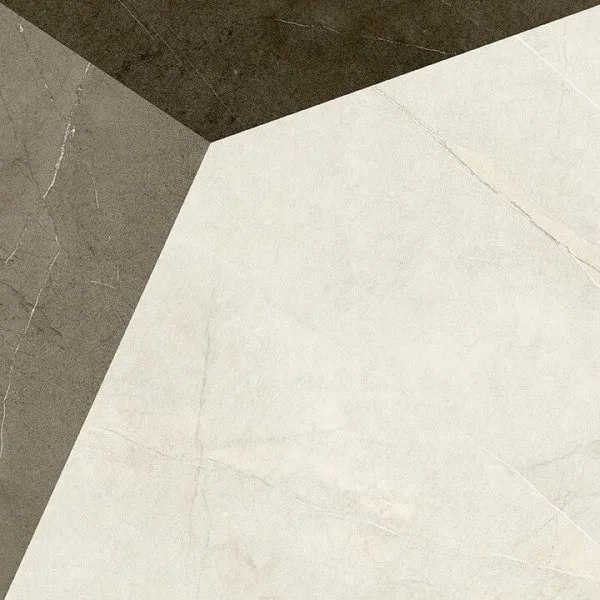 Керамогранит Coliseum Фьямма Уайт Вставка Фрэйм 60х60 (Натуральный и Реттифицированный) в Набережных Челнах