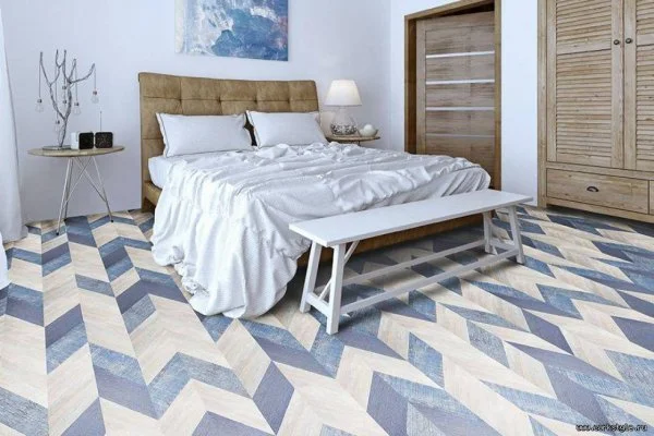 Пробковое покрытие CorkStyle Chevron Blue (1235*305*6 мм) HC в Набережных Челнах