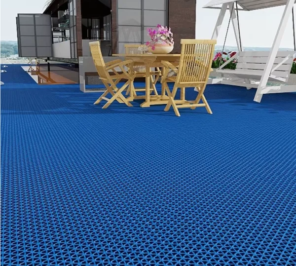 Грязезащитное рулонное покрытие ЗигЗаг Синий 4,5 мм (1,2 м) Китай в Набережных Челнах