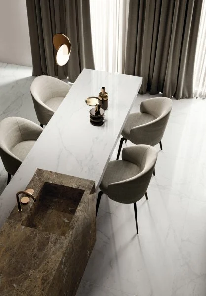 Керамогранит Italon Шарм Делюкс Бьянко Микеланджело 60х120 (Паттинированная и реттифицированная) в Набережных Челнах