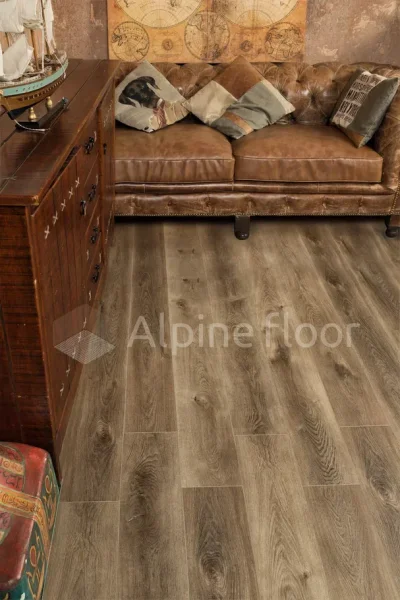 Кварц-виниловая плитка Alpine Floor Premium XL Дуб Коричневый ЕСО 7-9, 8 мм. 43 класс в Набережных Челнах