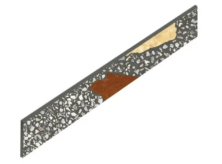 Керамогранит Coliseum Палладио Блэк Плинтус (Натуральный, 7,2х60) в Набережных Челнах