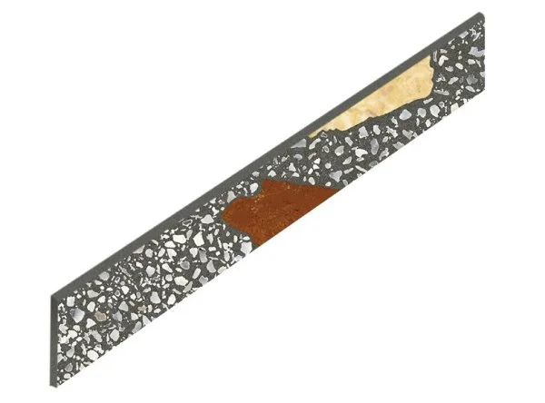 Керамогранит Coliseum Палладио Блэк Плинтус (Натуральный, 7,2х60) в Набережных Челнах