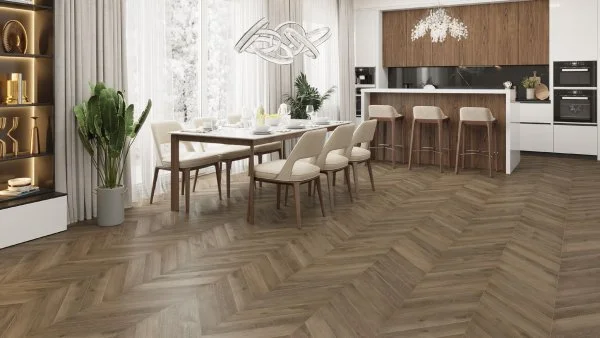 Кварц-виниловая плитка Alpine Floor Chevron Дуб Насыщенный ECO 20-4 (2,5 мм. 43 класс) в Набережных Челнах