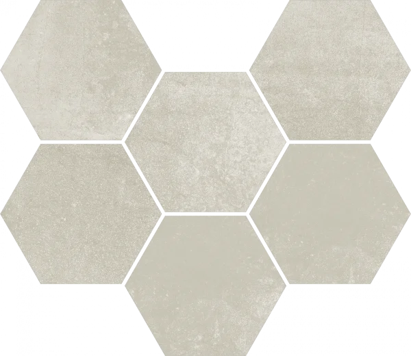Керамогранит Coliseum Экспо Уайт Мозаика Гексагон (Натуральная, 25х29) в Набережных Челнах