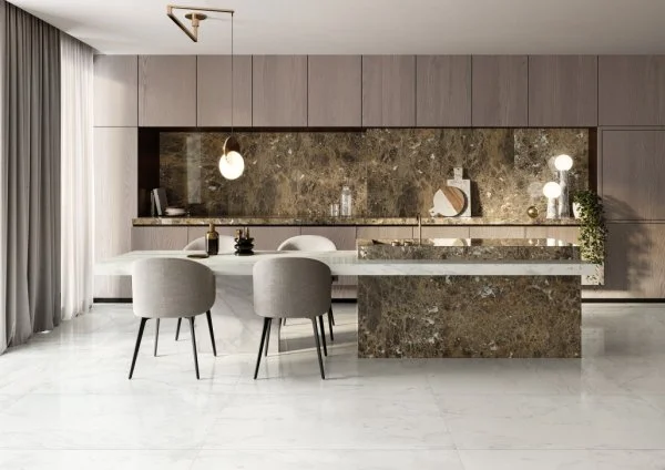 Керамогранит Italon Шарм Делюкс Бьянко Микеланджело 60х120 (Паттинированная и реттифицированная) в Набережных Челнах