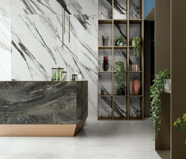 Керамогранит Italon Шарм Делюкс Бьянко Микеланджело 80х160 (Люкс и реттифицированная) в Набережных Челнах