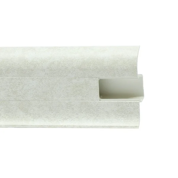 Пластиковый плинтус Royce №860 Белый Кварц (58х22х2200мм) в Набережных Челнах
