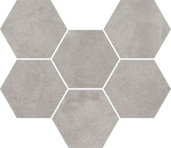 Керамогранит Coliseum Экспо Грэй Мозаика Гексагон (Натуральная, 25х29) в Набережных Челнах