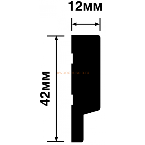 Финишный молдинг LF124A W36 правый декорированный (42х12х2700мм) в #REGION_NAME_DECLINE_PP#